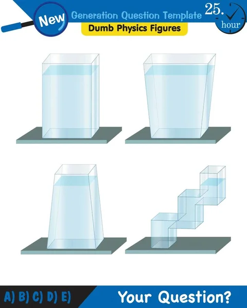 Physics Pressure Liquids Buoyant Forces Liquids Next Generation Question Template — Stok Vektör