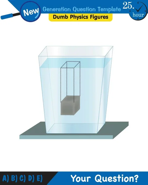 Physics Pressure Liquids Buoyant Forces Liquids Next Generation Question Template — Stok Vektör