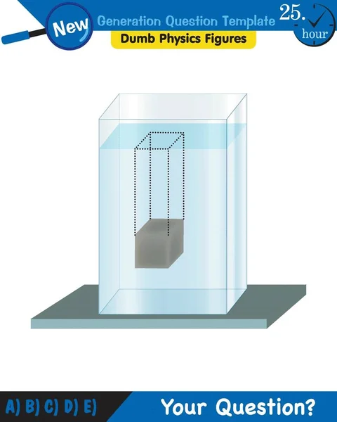 Physics Pressure Liquids Buoyant Forces Liquids Next Generation Question Template — Archivo Imágenes Vectoriales