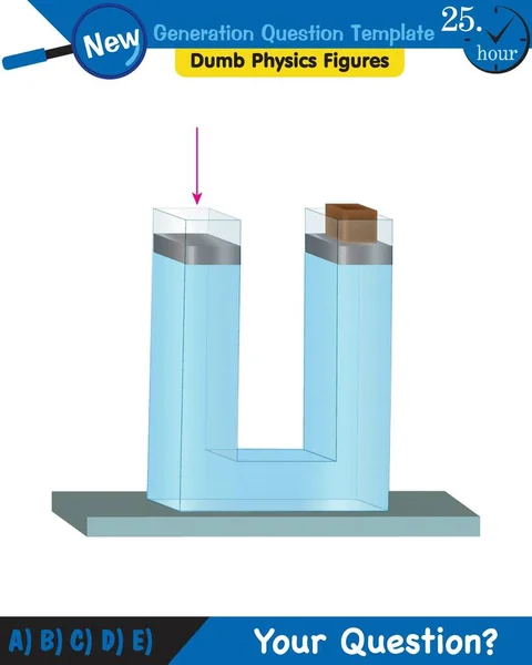 Physics Pressure Liquids Buoyant Forces Liquids Next Generation Question Template — ストックベクタ