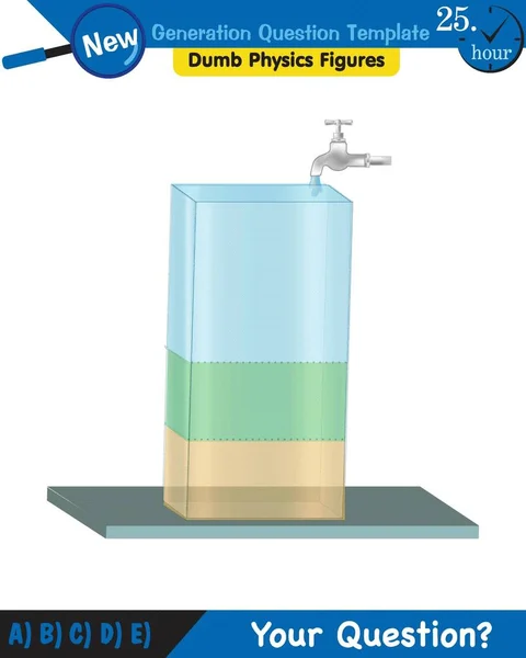 Physics Pressure Liquids Buoyant Forces Liquids Next Generation Question Template — Stok Vektör