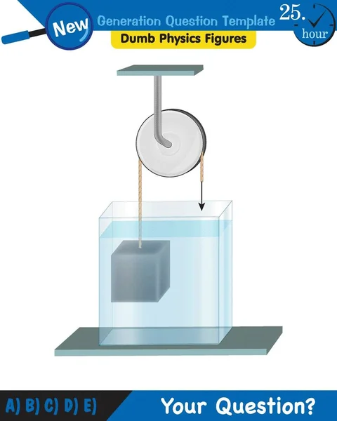 Physics Pressure Liquids Buoyant Forces Liquids Next Generation Question Template — Wektor stockowy