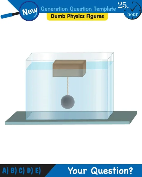 Physics Pressure Liquids Buoyant Forces Liquids Next Generation Question Template — Archivo Imágenes Vectoriales