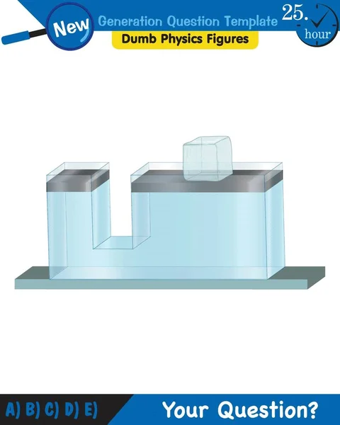 Physics Pressure Liquids Buoyant Forces Liquids Next Generation Question Template — Stok Vektör