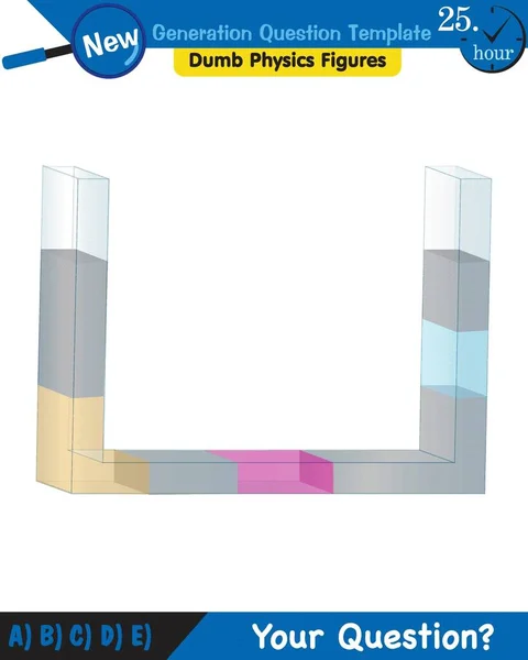 Physics Pressure Liquids Buoyant Forces Liquids Next Generation Question Template — Vector de stock