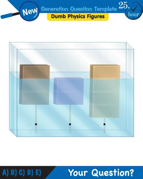 Physics Pressure Liquids Buoyant Forces Liquids Next Generation Question Template — Stok Vektör