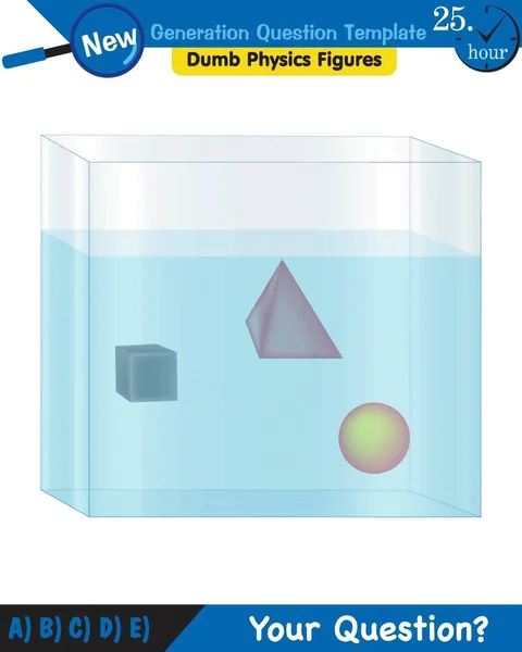 Physics Pressure Liquids Buoyant Forces Liquids Next Generation Question Template — 스톡 벡터