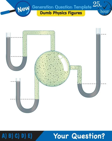 Physics Pressure Liquids Buoyant Forces Liquids Next Generation Question Template — Stock Vector