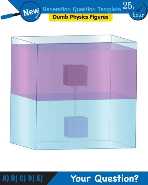 Physics Pressure Liquids Buoyant Forces Liquids Next Generation Question Template — Stok Vektör