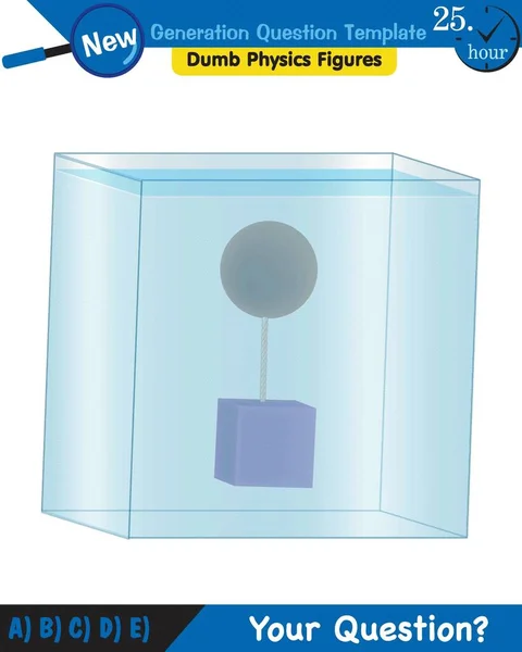 Physics Pressure Liquids Buoyant Forces Liquids Next Generation Question Template — Stockvektor