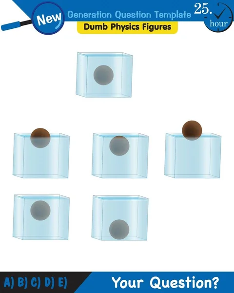 Physics Pressure Liquids Buoyant Forces Liquids Next Generation Question Template — Vetor de Stock