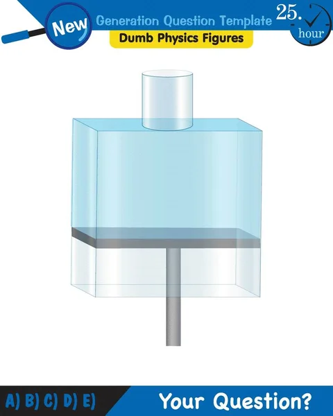 Physics Pressure Liquids Buoyant Forces Liquids Next Generation Question Template — Wektor stockowy