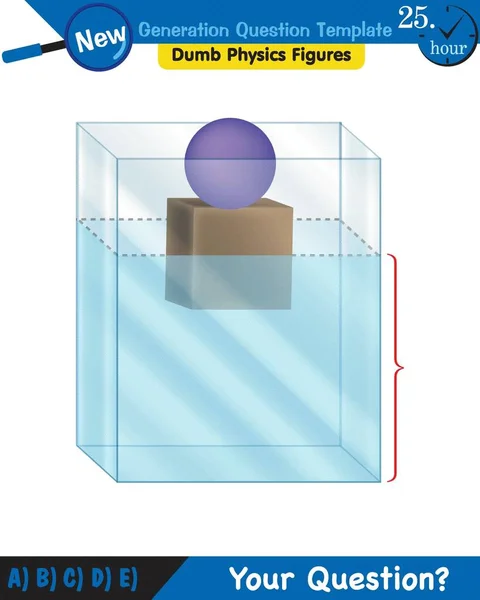 Physics Pressure Liquids Buoyant Forces Liquids Next Generation Question Template — Stockvector