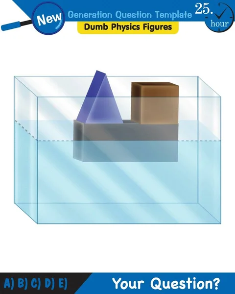 Physics Pressure Liquids Buoyant Forces Liquids Next Generation Question Template — Stock Vector