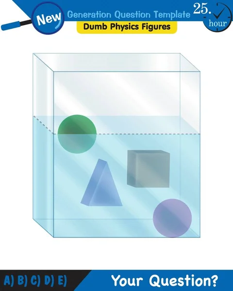 Physics Pressure Liquids Buoyant Forces Liquids Next Generation Question Template — Vetor de Stock