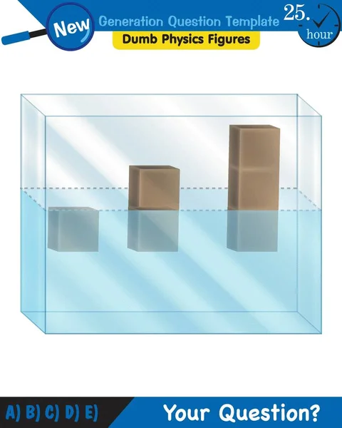 Physics Pressure Liquids Buoyant Forces Liquids Next Generation Question Template — Stok Vektör