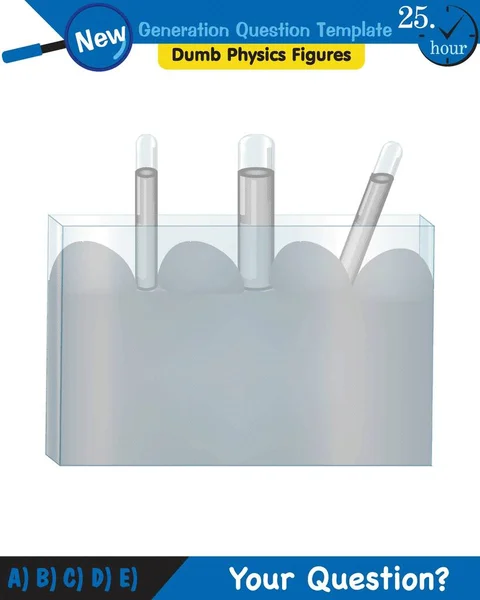 Physics Pressure Liquids Buoyant Forces Liquids Next Generation Question Template — Stok Vektör