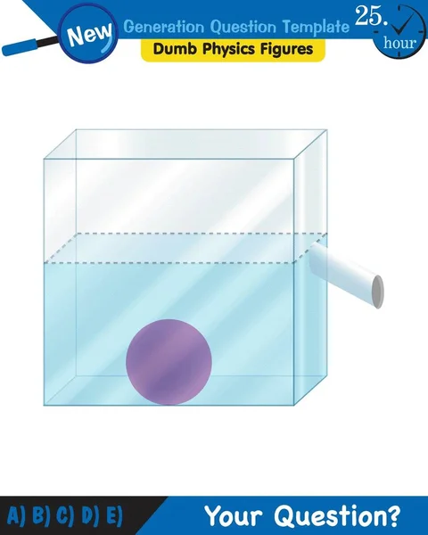 Physics Pressure Liquids Buoyant Forces Liquids Next Generation Question Template — Stok Vektör