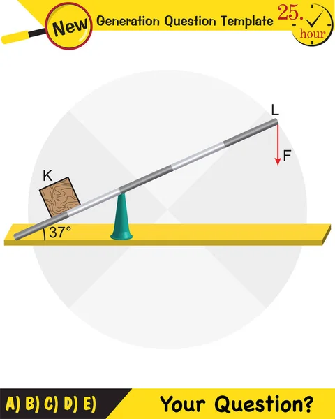 Educación Física Ilustraciones Movimiento Las Leyes Del Movimiento Máquinas Sencillas — Vector de stock