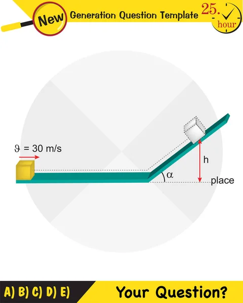 Testnevelés Illusztrációk Motion Mozgás Törvényei Egyszerű Gépek Rugók Csigák Fogaskerekek — Stock Vector