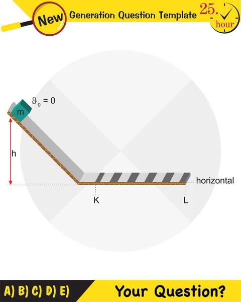 Natuurkunde Onderwijs Illustraties Beweging Wetten Van Beweging Eenvoudige Machines Springs — Stockvector