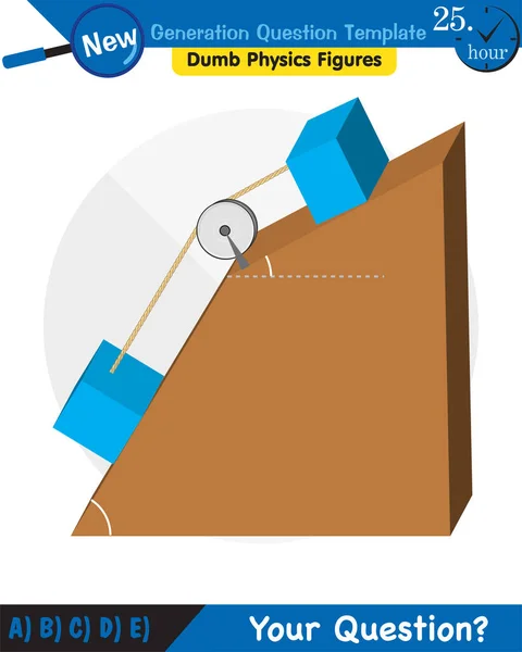 Physics Laws Motion Next Generation Question Template Dumb Physics Figures — Stock Vector