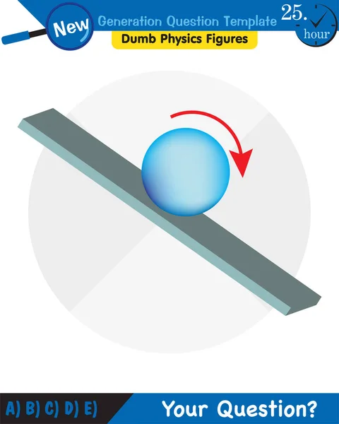 Physics Laws Motion Next Generation Question Template Dumb Physics Figures — 图库矢量图片