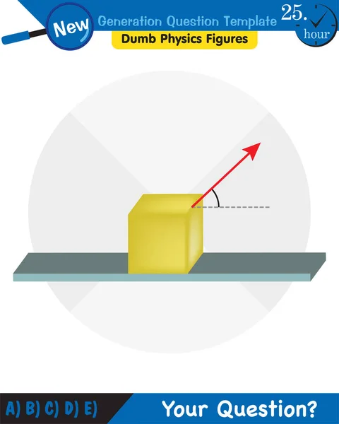 Physics Laws Motion Next Generation Question Template Dumb Physics Figures — Archivo Imágenes Vectoriales