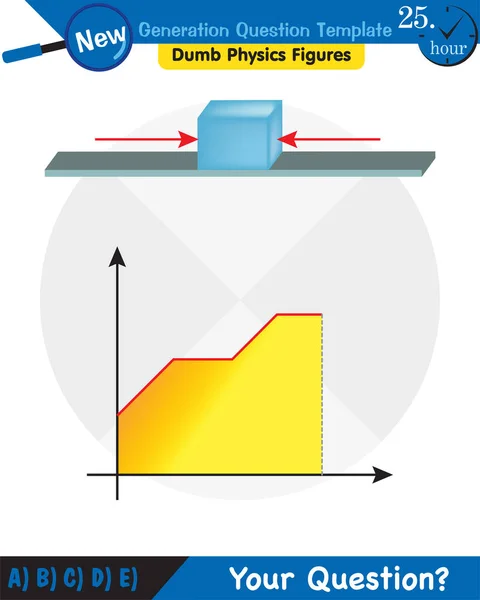 Physics Laws Motion Next Generation Question Template Dumb Physics Figures — Stock Vector