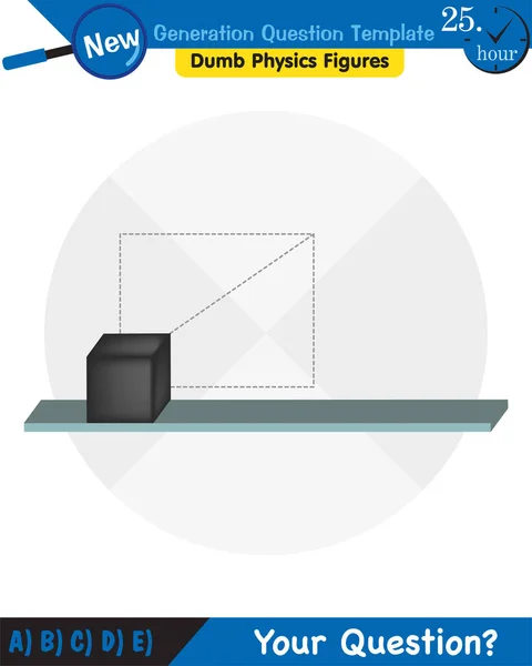 Physics Laws Motion Next Generation Question Template Dumb Physics Figures — стоковый вектор