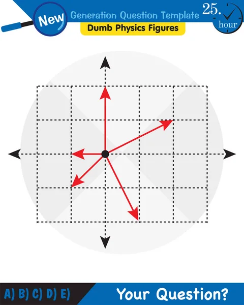 Physics Laws Motion Next Generation Question Template Dumb Physics Figures — Archivo Imágenes Vectoriales