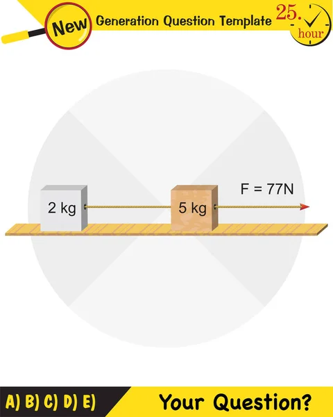 Physics Laws Motion Next Generation Question Template Dumb Physics Figures — Stok Vektör