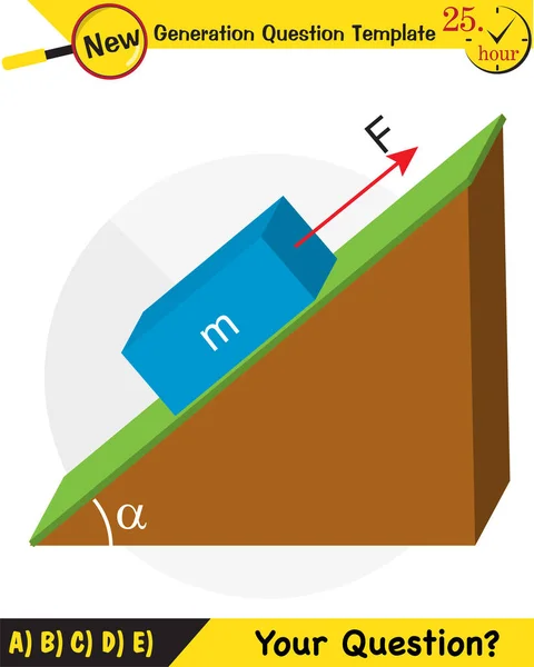 Physics Laws Motion Newton Laws Motion Next Generation Question Template — 스톡 벡터