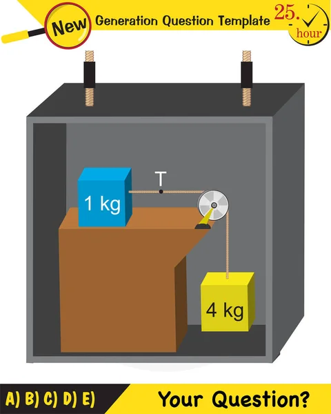 Physics Laws Motion Newton Laws Motion Next Generation Question Template — Stok Vektör