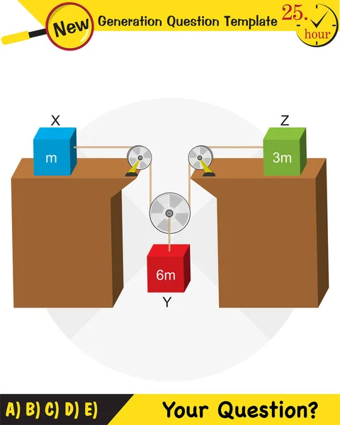 Physics Laws Motion Newton Laws Motion Next Generation Question Template — Vetor de Stock