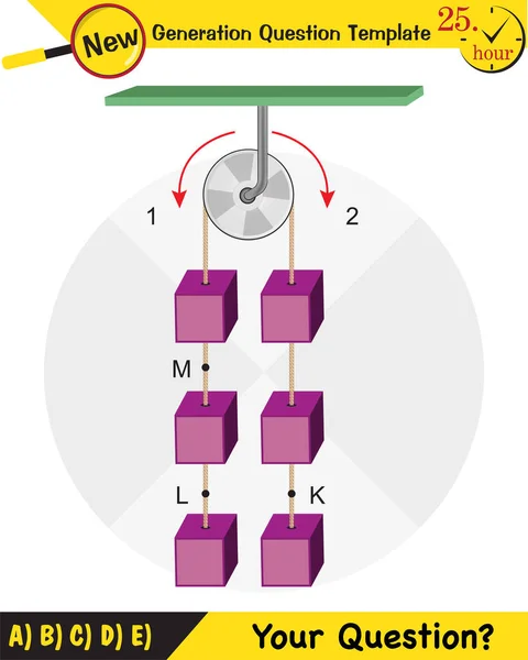 Physics Laws Motion Newton Laws Motion Next Generation Question Template — ストックベクタ