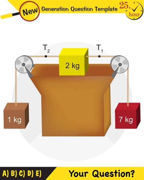 Physics Laws Motion Newton Laws Motion Next Generation Question Template — Stockvector