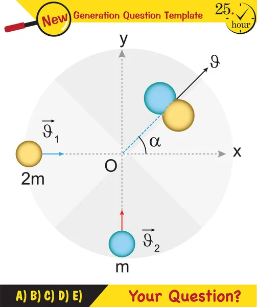 Fisica Forza Movimento Supporto Movimento Spinta Slancio Lineare Forme Fisiche — Vettoriale Stock