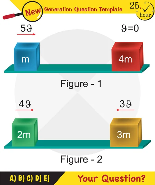 Physik Kraft Und Bewegung Unterstützung Und Bewegung Schub Und Linearer — Stockvektor