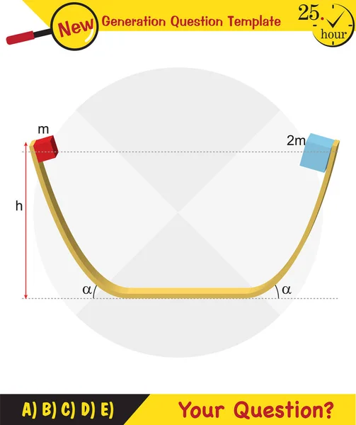 Fysica Kracht Beweging Ondersteuning Beweging Stuwkracht Lineaire Momentum Fysica Vormen — Stockvector