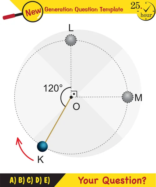 Fysica Kracht Beweging Ondersteuning Beweging Stuwkracht Lineaire Momentum Fysica Vormen — Stockvector