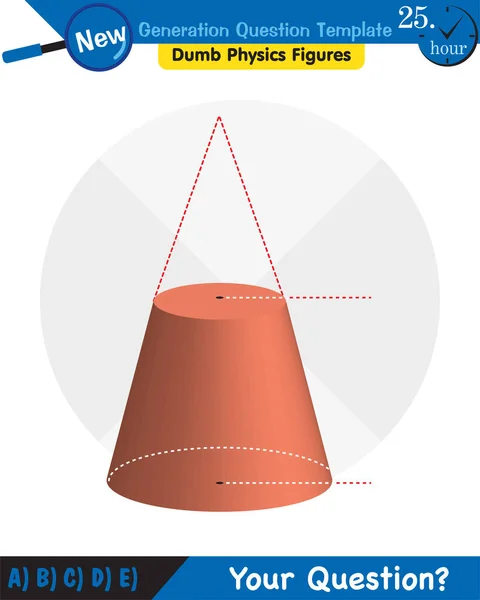 Physics Solid Shapes Center Mass Next Generation Question Template Dumb — Archivo Imágenes Vectoriales