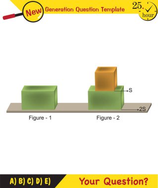 Physics, pressure of solids, next generation question template, dumb physics figures, exam question, eps