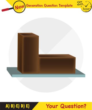 Physics, pressure of solids, next generation question template, dumb physics figures, exam question, eps