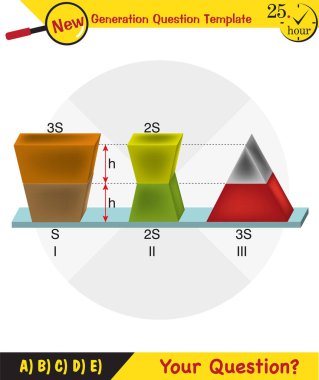 Physics, pressure of solids, next generation question template, dumb physics figures, exam question, eps