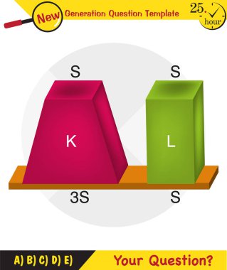 Physics, pressure of solids, next generation question template, dumb physics figures, exam question, eps