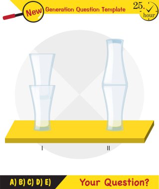 Physics, pressure of solids, next generation question template, dumb physics figures, exam question, eps