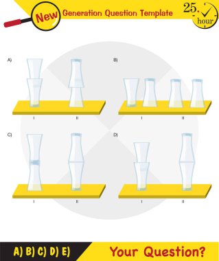 Physics, pressure of solids, next generation question template, dumb physics figures, exam question, eps