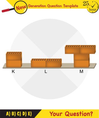 Physics, pressure of solids, next generation question template, dumb physics figures, exam question, eps