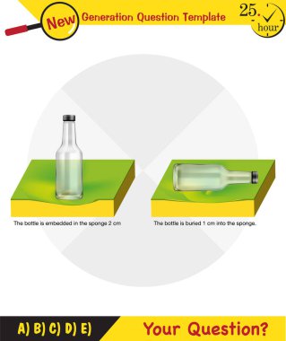 Physics, pressure of solids, next generation question template, dumb physics figures, exam question, eps